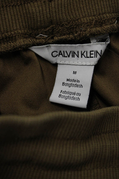 Calvin Klein Unisex Jogger Pants Brown Drawstring Polyester Size M