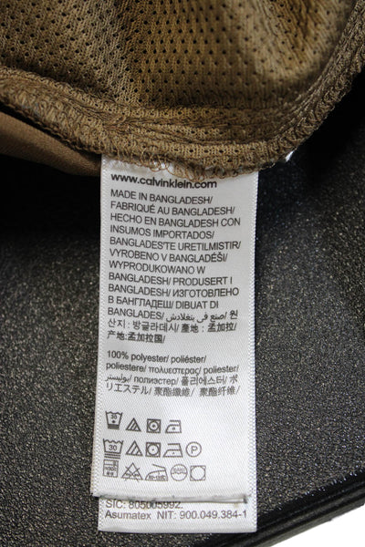 Calvin Klein Unisex Jogger Pants Brown Drawstring Polyester Size M