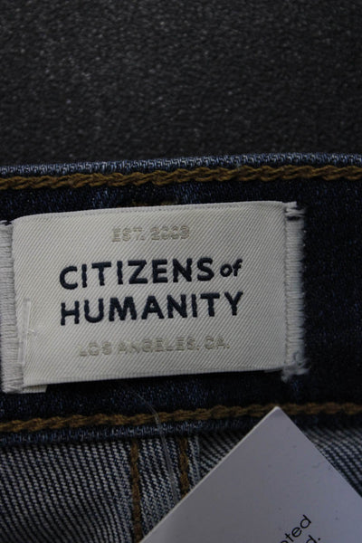 Citizens of Humanity Womens Ankle Skinny Jeans Dark Blue Size 25