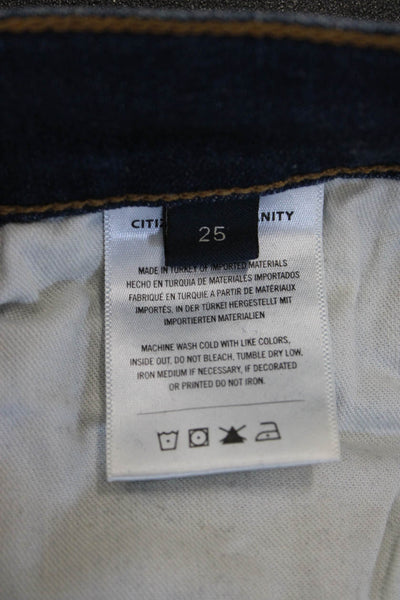 Citizens of Humanity Womens Ankle Skinny Jeans Dark Blue Size 25