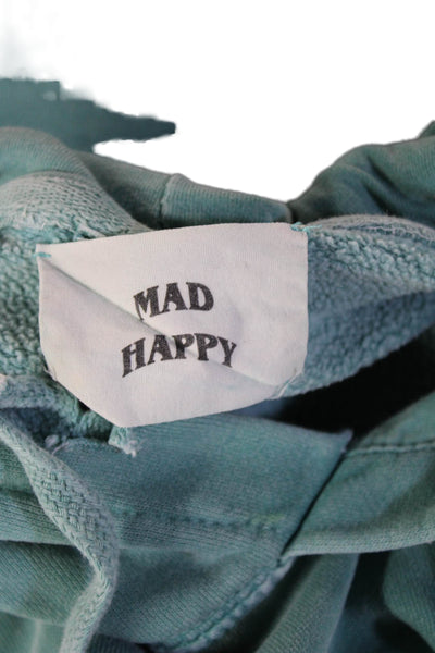 Madhappy Unisex Pullover Hoodie Green Graphic Cotton Blend Size S