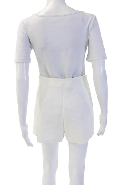 Zara Women Mini Skort White Polyester Size XS