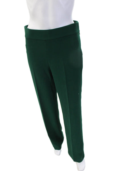 Zara Women Classic Dress Pants Green Polyester Solid Zip Size S