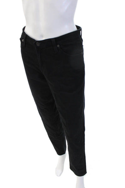 AG Mens Ankle Cropped Jeans Black Mid Rise Cotton Rayon Size 31