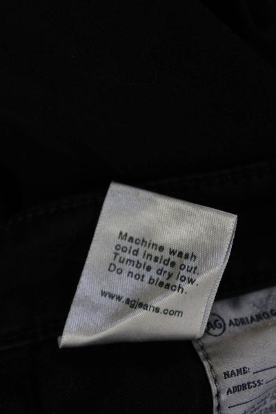 AG Mens Ankle Cropped Jeans Black Mid Rise Cotton Rayon Size 31