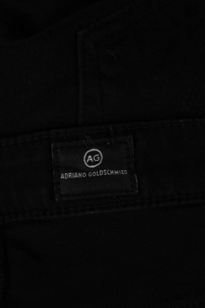 AG Mens Ankle Cropped Jeans Black Mid Rise Cotton Rayon Size 31