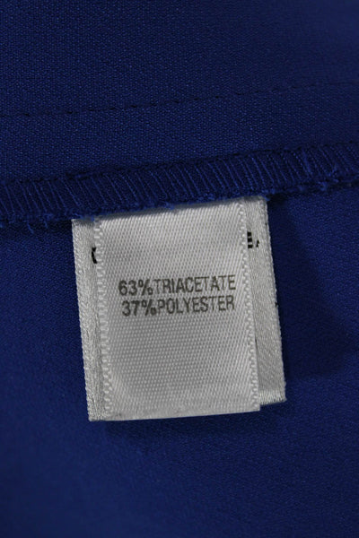 St. John Womens Ankle Dress Pants Blue Triacetate Polyester Hook & Eye Size 2