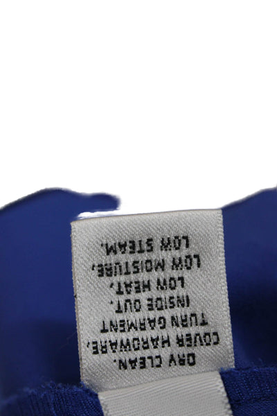 St. John Womens Ankle Dress Pants Blue Triacetate Polyester Hook & Eye Size 2
