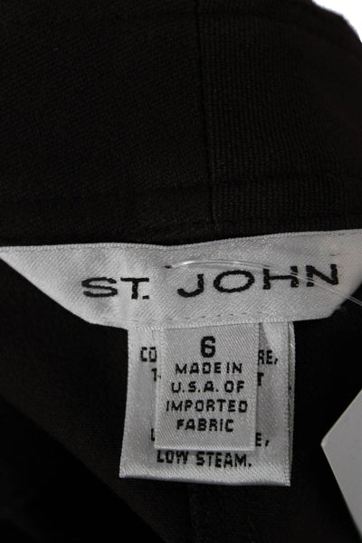 St. John Womens Dress Pants Brown Wool Blend Button Inseam 30 Size 6