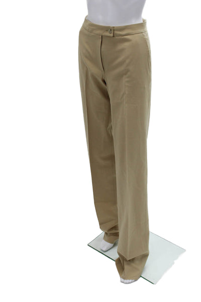 Domenico Vacca Unisex Dress Pants Khakis Beige Button 53%PL 43%WO Size 40