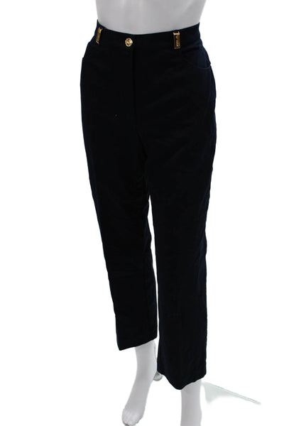 St. John Sport By Marie Gray Womens Cropped Dress Pants Dark Blue Size 6