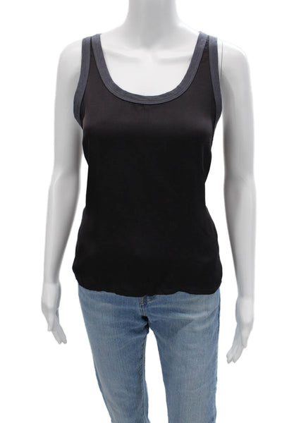 Nation LTD Women Basic Sleeveless Round Neck Black Tank Size S