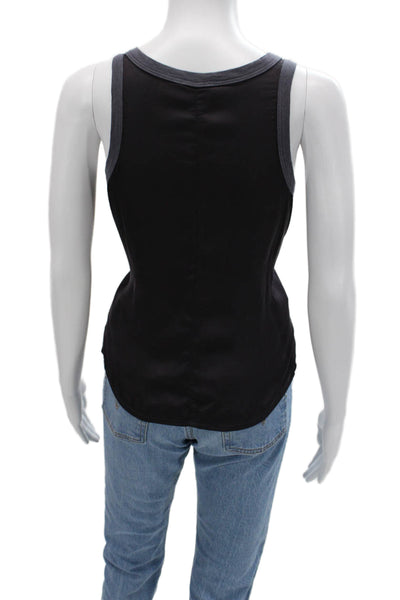 Nation LTD Women Basic Sleeveless Round Neck Black Tank Size S