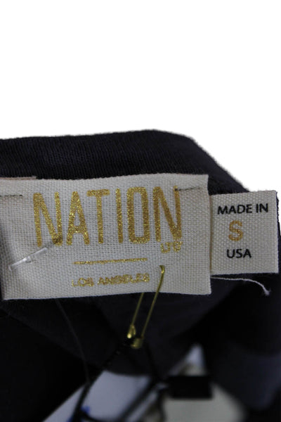 Nation LTD Women Basic Sleeveless Round Neck Black Tank Size S