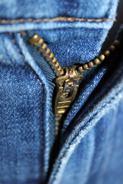 Frame Womens Cropped Straight Jeans Dark Blue High Rise Size 25