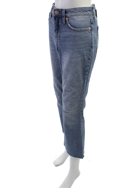 J Crew Womens Cropped Flared Jeans Blue Size 28
