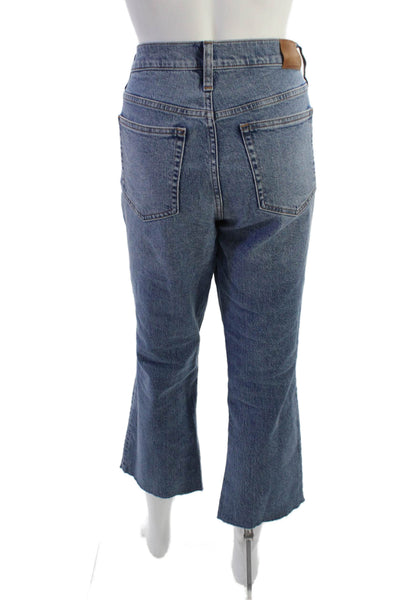 J Crew Womens Cropped Flared Jeans Blue Size 28