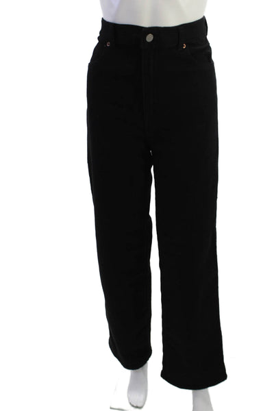 DRDENIM Unisex Black High Rise Jeans 32in Inseam 93% Cotton Size L