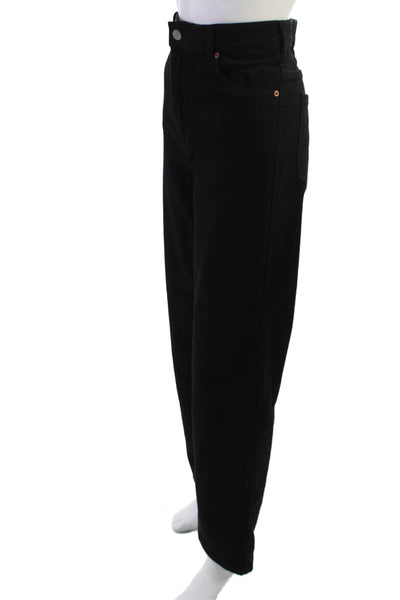DRDENIM Unisex Black High Rise Jeans 32in Inseam 93% Cotton Size L