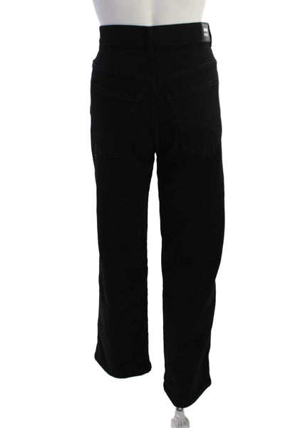 DRDENIM Unisex Black High Rise Jeans 32in Inseam 93% Cotton Size L