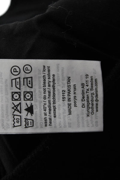 DRDENIM Unisex Black High Rise Jeans 32in Inseam 93% Cotton Size L