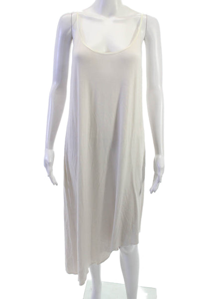 Eileen Fisher Womens Beige Sleeveless Slip Dress Rayon Spandex Size M