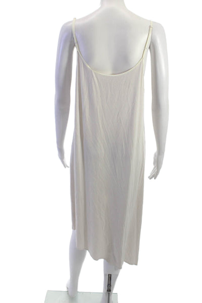 Eileen Fisher Womens Beige Sleeveless Slip Dress Rayon Spandex Size M