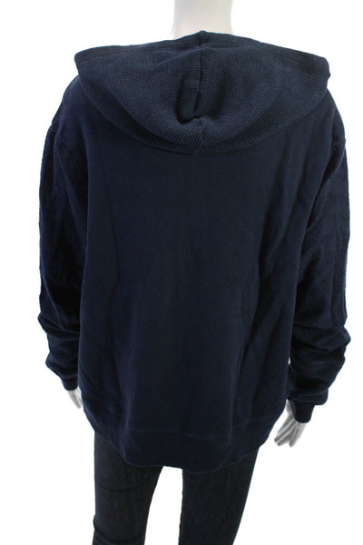 Wilt Women Pullover Mock Neck Sweatshirt Dark Blue Long Sleeve Size L
