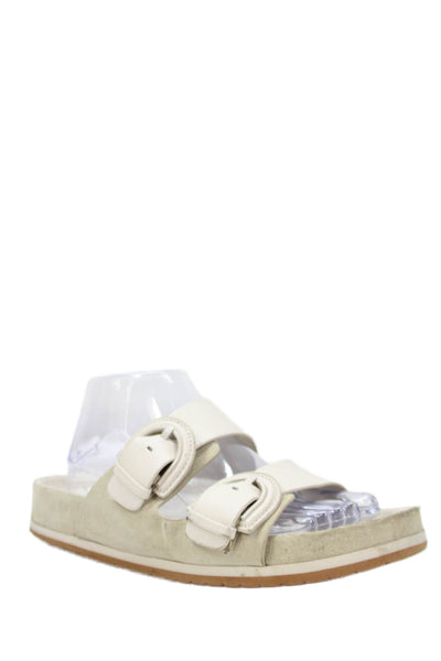 Vince Womens Slide On Sandals Flats White Size 9.5M