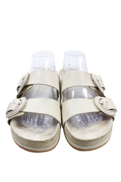 Vince Womens Slide On Sandals Flats White Size 9.5M