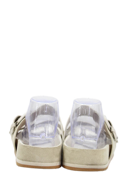Vince Womens Slide On Sandals Flats White Size 9.5M