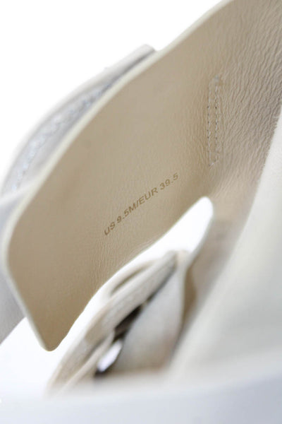 Vince Womens Slide On Sandals Flats White Size 9.5M