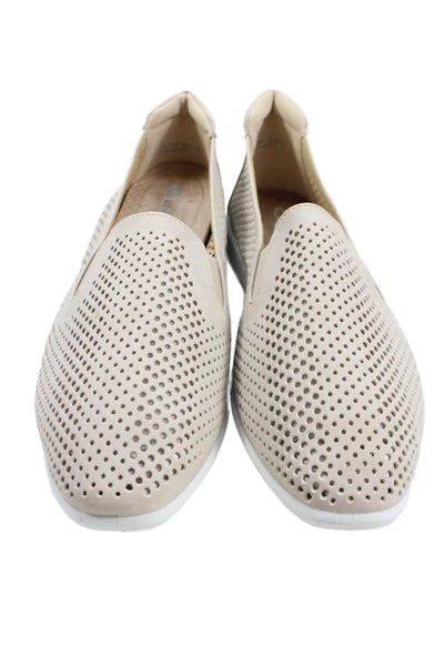 CL By Laundry Womens Captain Slide On Flats Beige Size 10 Medium