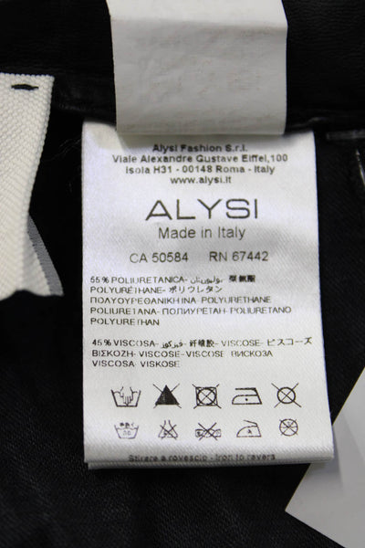 Alysi Women A-Line Wrap Skirt Black Size 8