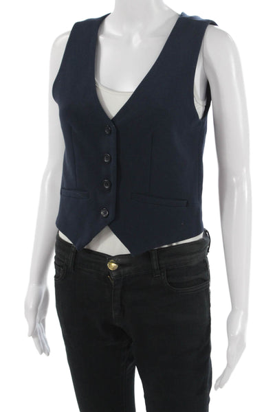 Abercrombie & Fitch Womens V-Neck Sleeveless Dark Blue Vest Size XS