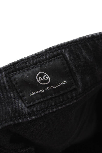 AG Adriano Goldschmied Women Skinny Ankle Black Jeans Mid Rise Size 24