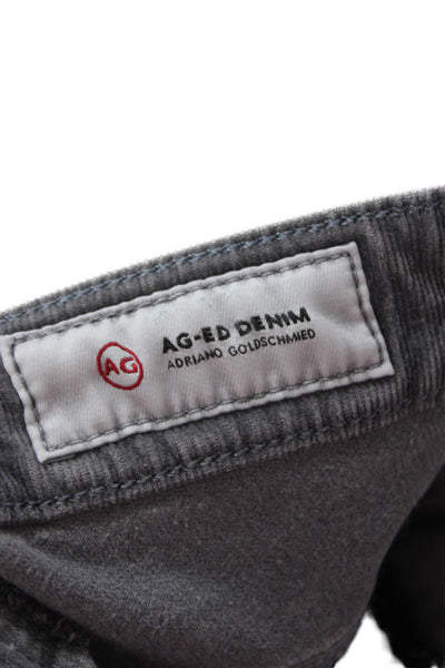 AG-ED Denim Womens Ankle Cropped Dark Gray Mid Rise Jeans Size 24