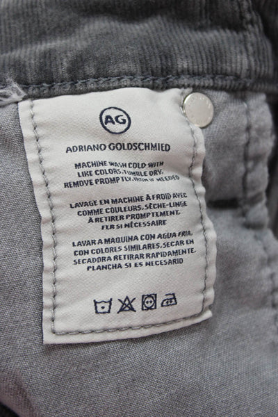AG-ED Denim Womens Ankle Cropped Dark Gray Mid Rise Jeans Size 24