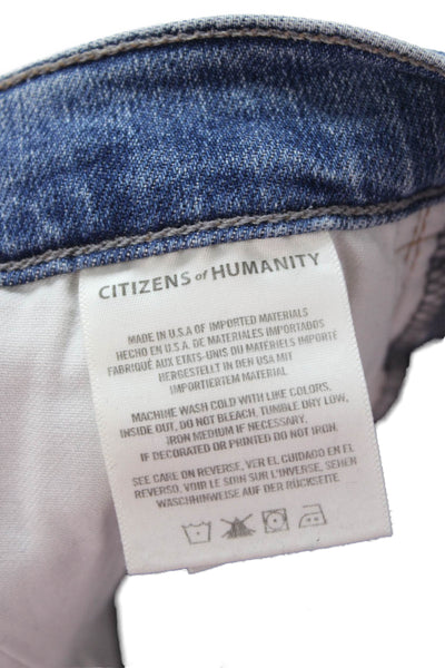 Citizens of Humanity Womens Skinny Ankle Jeans High Rise Blue Size 24