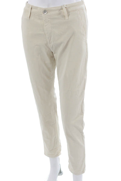 AG Adriano Goldschmied Women Cropped Chino Beige Size 24