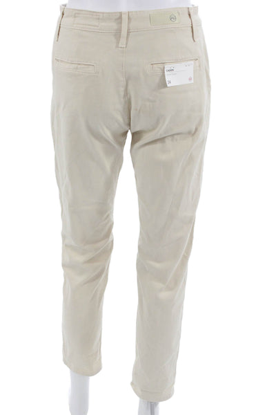 AG Adriano Goldschmied Women Cropped Chino Beige Size 24