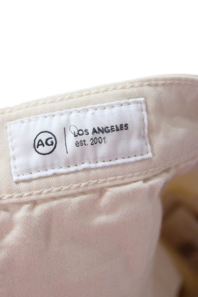AG Adriano Goldschmied Women Cropped Chino Beige Size 24