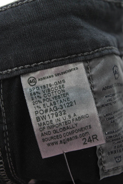 AG Adriano Goldschmied Womens Skinny Jegging Dark Gray Mid Rise Size 24