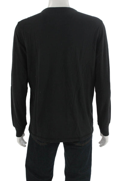 Untuckit Mens Black Band Long Sleeve T Shirt 50% Cotton 50% Polyester Size L