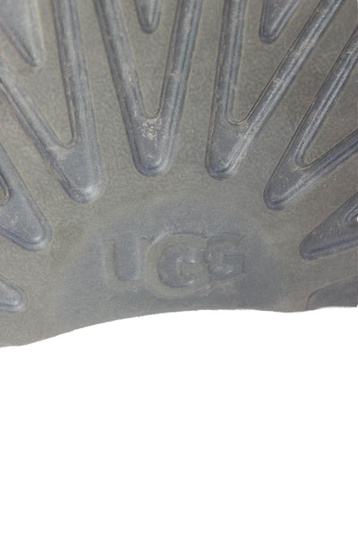 Ugg Womens Slip On Shearling Lined Cuffed Ankle Boots Gray Suede Size 5