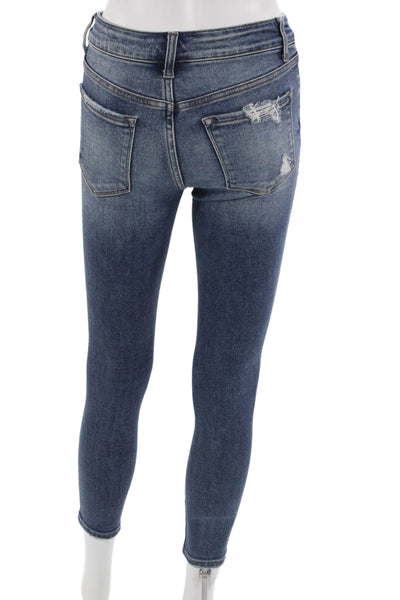 Vervet Women Ankle Skinny Mid Rise Dark Blue Jeans Size 24