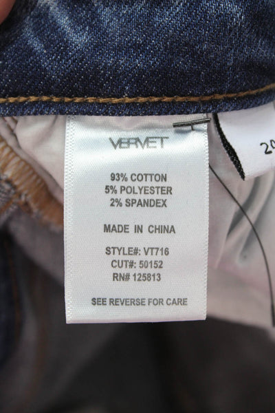 Vervet Women Ankle Skinny Mid Rise Dark Blue Jeans Size 24