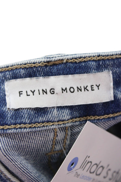 Flying Monkey Womens Ankle Skinny Cropped Light Blue Jeans Low Rise Size 24