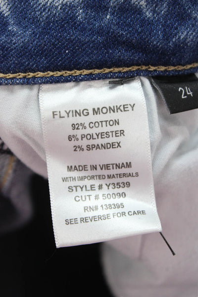 Flying Monkey Womens Ankle Skinny Cropped Light Blue Jeans Low Rise Size 24