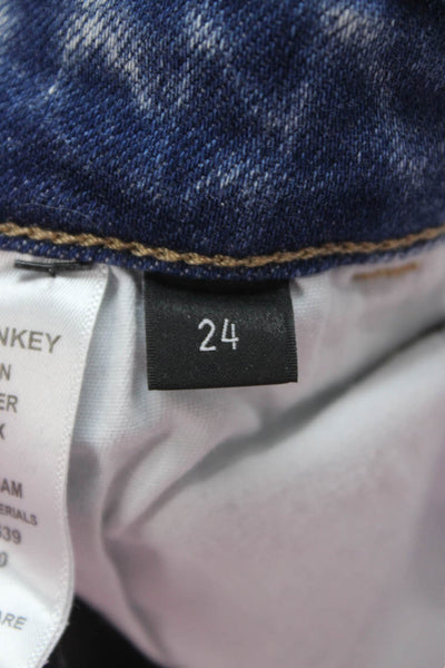 Flying Monkey Womens Ankle Skinny Cropped Light Blue Jeans Low Rise Size 24